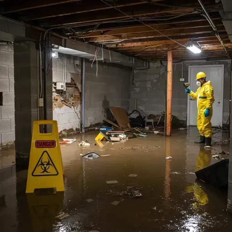 Flooded Basement Electrical Hazard in Shelby County, KY Property