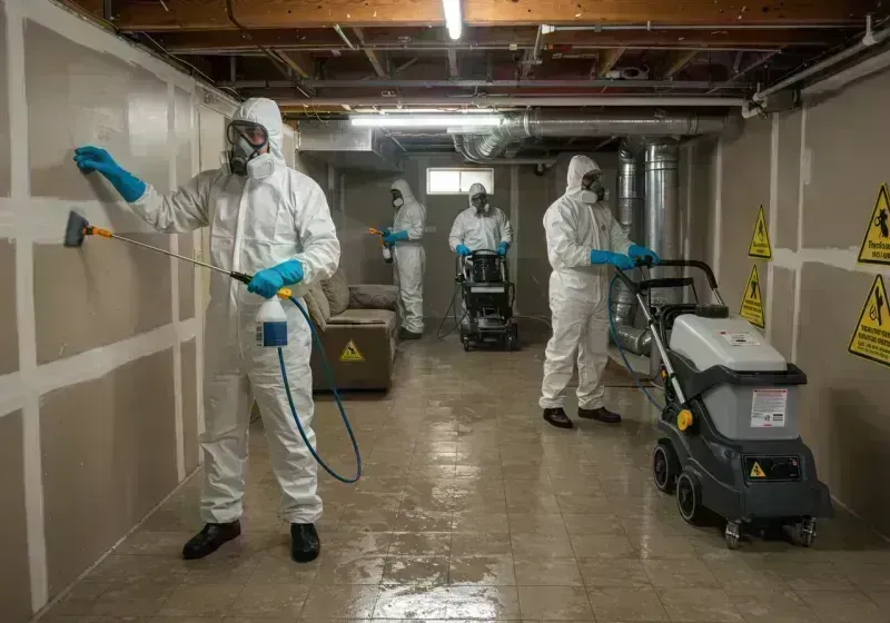 Basement Moisture Removal and Structural Drying process in Shelby County, KY